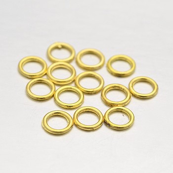 Alloy Linking Rings, Golden, 6x0.8mm