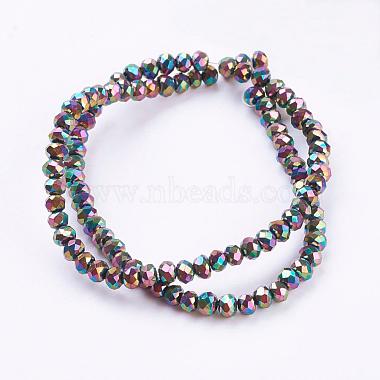 Faceted Rondelle Electroplate Glass Bead Strands(X-EGLA-D020-3x2mm-74)-2