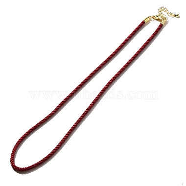 3mm Dark Red Nylon Necklaces