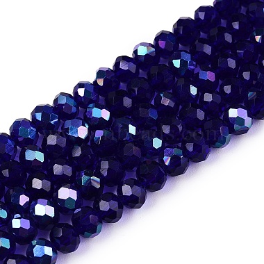 Blue Rondelle Glass Beads