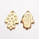 Light Gold Plated Alloy Enamel Hamsa Hand/Hand of Fatima/Hand of Miriam Pendants for Buddha Jewelry(ENAM-J542-05KCG)-1