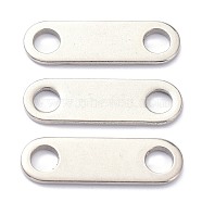 201 Stainless Steel Links Connectors, Oval, Stainless Steel Color, 9x30x2mm, Hole: 5mm(STAS-P287-05P)