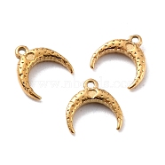 Ion Plating(IP) 316 Surgical Stainless Steel Pendants, Crescent Moon, Golden, 10x10x2.5mm, Hole: 1mm(STAS-D450-05G)