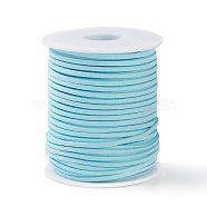 45M Faux Suede Cord, Faux Suede Lace, Sky Blue, 2~2.5x1.5~2mm, about 50 Yards(45m)/Roll(LW-M003-20)