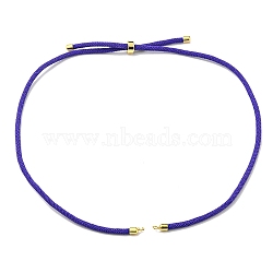 Nylon Cords Necklace Making, with Golden Brass Findings, Long-Lasting Plated, Dark Blue, 22~22.8 inch(56~58cm), Hole: 1.7mm(AJEW-P116-03G-09)
