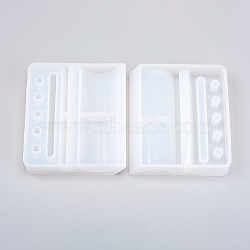 DIY Silicone Penholder Molds, Resin Casting Molds, for UV Resin, Epoxy Resin Jewelry Making, White, 118x103x24mm(DIY-WH0166-30)