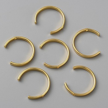Brass Ear Cuff Findings, with Hole, Golden, 20x17.5x2.5mm, Hole: 1.2mm