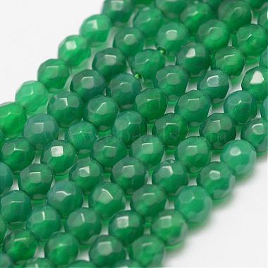 6mm Green Round Natural Agate Beads