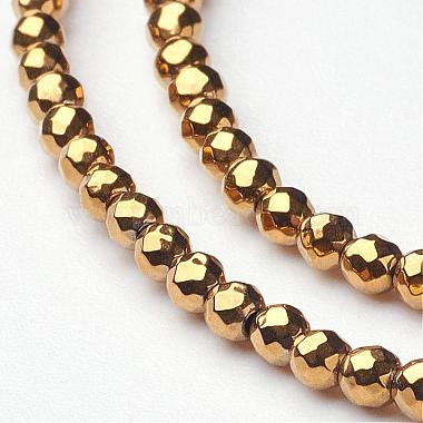 2mm Gold Round Non-magnetic Hematite Beads