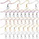 80pcs 4 couleurs 304 crochets de boucle d'oreille en acier inoxydable(STAS-UN0054-22)-1
