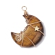 Natural Mixed Stone Copper Wire Wrapped Pendants(PALLOY-JF02685)-2