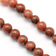 Natural Sesame Jasper/Kiwi Jasper Round Beads Strands, 4.5mm, Hole: 1mm, about 96pcs/strand, 15.5 inch(G-S169)