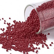 TOHO Round Seed Beads, Japanese Seed Beads, (45F) Opaque Frost Pepper Red, 15/0, 1.5mm, Hole: 0.7mm, about 3000pcs/10g(X-SEED-TR15-0045F)