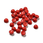 Synthetic Turquoise Dyed Cabochons, Half Round, Red, 3x2mm(G-B070-42C)