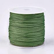 Nylon Thread, Nylon Jewelry Cord for Custom Woven Jewelry Making, Dark Sea Green, 0.8mm, about 49.21 yards(45m)/roll(NWIR-K022-0.8mm-13)