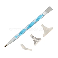 DIY Diamond Painting Kits, with Drill Pen, Replacement Pen, Deep Sky Blue, 125mm(PW-WG64077-02)