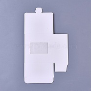 Kraft Paper Box, Square, White, 80x80x40mm(CON-WH0032-D02)