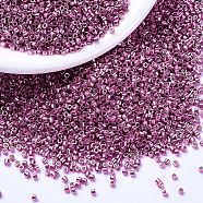 MIYUKI Delica Beads, Cylinder, Japanese Seed Beads, 11/0, (DB1840) Duracoat Galvanized Hot Pink, 1.3x1.6mm, Hole: 0.8mm, about 2000pcs/10g(X-SEED-J020-DB1840)