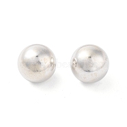 925 Sterling Silver Beads, No Hole, Round, Silver, 10mm(STER-Z008-01J)