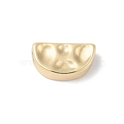 Brass Beads, Half Round, Real 18K Gold Plated, 6x11x3.5mm, Hole: 1.8mm(KK-Q030-10G)