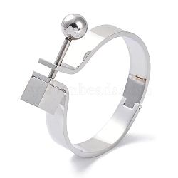 Round Ball 304 Stainless Steel Hinged Bangles, Stainless Steel Color, 1/2 inch(1.15cm), Inner Diameter: 2-1/4x2-1/2 inch(5.6x6.2cm)(BJEW-G700-06P)