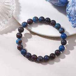 Round Natural Blue Opal Beads Stretch Bracelets for Women Men, Beads: 8.5mm, Inner Diameter: 2.30 inch(5.85cm)(BJEW-JB13526)
