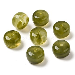 Transparent Acrylic Beads, Barrel, Olive, 14.5x10mm, Hole: 2mm(X-OACR-A021-21C)