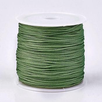 Nylon Thread, Nylon Jewelry Cord for Custom Woven Jewelry Making, Dark Sea Green, 0.8mm, about 49.21 yards(45m)/roll