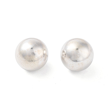 925 Sterling Silver Beads, No Hole, Round, Silver, 10mm