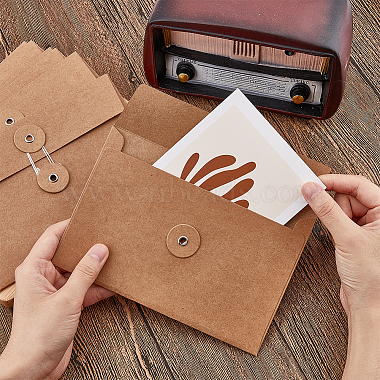 Retro Buckle Blank Kraft Paper Envelopes(DIY-WH0349-73)-4