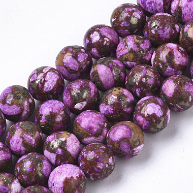 8mm Orchid Round Imperial Jasper Beads