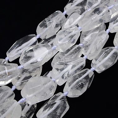 20mm Clear Nuggets Crystal Beads