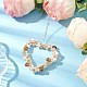 Heart Glass & Shell Pearl Beads Pendant Decorations(HJEW-JM01984)-2