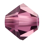Preciosa&reg Crystal Beads, Czech Crystal, Bicone(451 69 302 Rondelle), 20050 Amethyst, 6mm, Hole: 1mm(Y-PRC-BA6-20050)
