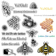 Custom PVC Plastic Clear Stamps, for DIY Scrapbooking, Photo Album Decorative, Cards Making, Stamp Sheets, Film Frame, Bees, 160x110x3mm(DIY-WH0439-0430)