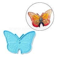 Butterfly DIY Pendant Silicone Molds, Resin Casting Molds, for UV Resin & Epoxy Resin Jewelry Making, Ribbon, 79x103x7mm, Hole: 3.5mm(SIMO-C007-02B)