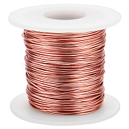 Custom Round Aluminum Wire, Rose Gold, 18 Gauge, 1mm, about 196.85 Feet(60m)/Roll(AW-WH0002-15C-RG)