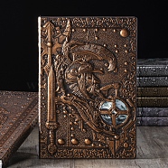 PU Imitation Leather Notebooks, Travel Journals, Sienna, 215x145mm(PW-WG42444-03)