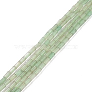Natural Green Aventurine Beads Strands, Column, 3.8~4.3x2.4mm, Hole: 0.9mm, about 87pcs/strand, 14.88~15.12 inch(37.8~38.4cm)(G-M389-06)