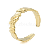 304 Stainless Steel Open Cuff Rings for Women, Real 18K Gold Plated, 6.2mm, Inner Diameter: Adjustable(RJEW-C084-03F-G)