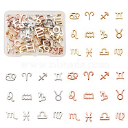 Fashewelry 3 Sets 3 Style Zinc Alloy Jewelry Pendant Accessories, Twelve Constellations Series, Mixed Color, 1 Set/Style(FIND-FW0001-10)