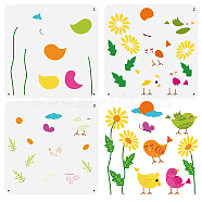 3Pcs 3 Styles PET Hollow Out Drawing Painting Stencils, for DIY Scrapbook, Photo Album, Mixed Shapes, 300x300mm, 1pc/style(DIY-WH0394-0165)