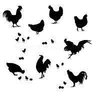 PVC Wall Stickers, for Wall Decoration, Rooster Pattern, 300x900mm(DIY-WH0377-067)