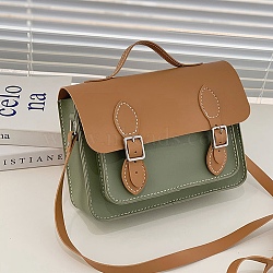 DIY Rectangle Crossbody Bags Kits, Including PU Leather Bag Materials, Medium Sea Green, 250x170x90mm(PW-WG6586F-06)