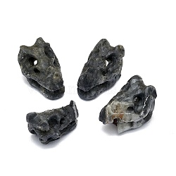 Natural Druzy Agate Sculpture Display Decorations, for Home Office Desk, Dinosaur Head, 30.5~34x19~23.5x20.5~22mm(G-F719-58)