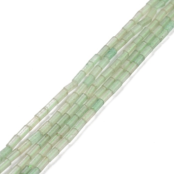 Natural Green Aventurine Beads Strands, Column, 3.8~4.3x2.4mm, Hole: 0.9mm, about 87pcs/strand, 14.88~15.12 inch(37.8~38.4cm)