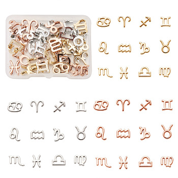 Fashewelry 3 Sets 3 Style Zinc Alloy Jewelry Pendant Accessories, Twelve Constellations Series, Mixed Color, 1 Set/Style