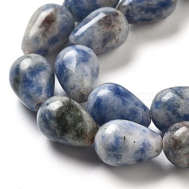 perles de jaspe tache bleue naturelle(G-B106-A15-02)-4