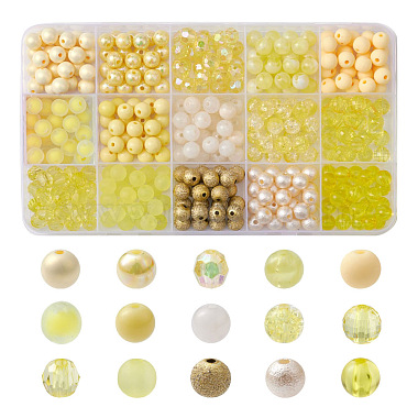 Yellow Round Acrylic Beads