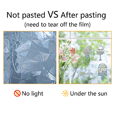 Autocollants adhésifs imperméables de film de vitrail de couleur de pvc de laser(DIY-WH0256-085)-8